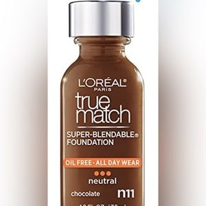 L'Oreal Paris Makeup True Match Liquid Foundation, Chocolate N11, New
